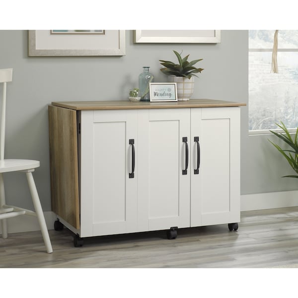 Sewing Craft Cart Sw , Drop leaf provides extra work space for sewing or crafts